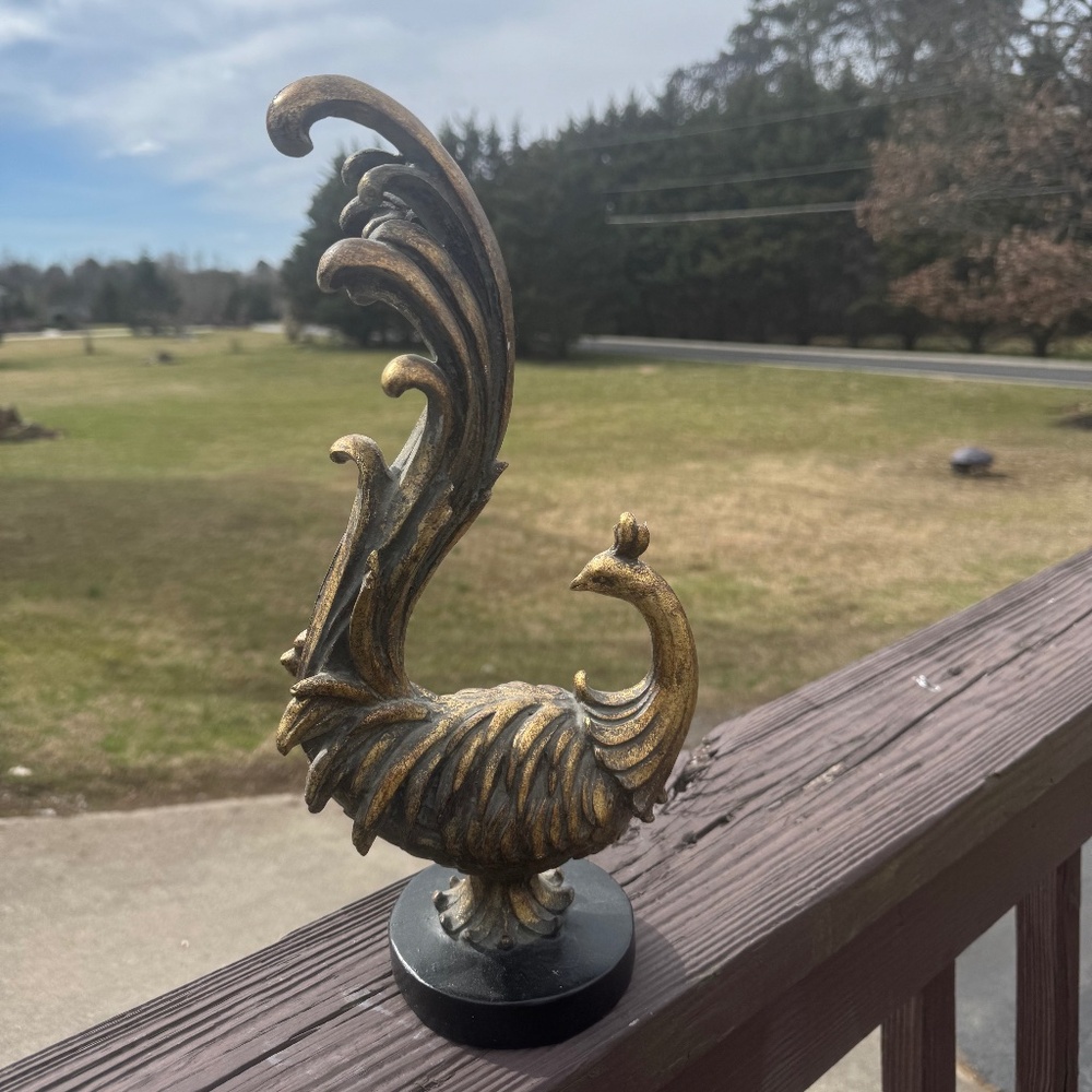 Peacock statue
